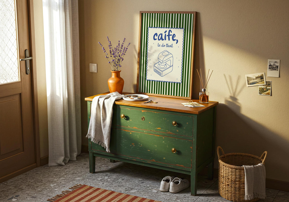 Caife le do thoil espresso machine Irish print – wall mockup 5