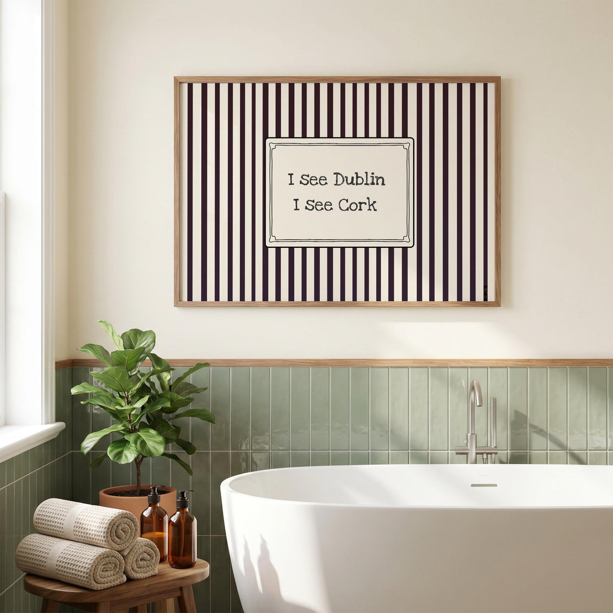 I See Dublin I See Cork Irish print – wall mockup 6
