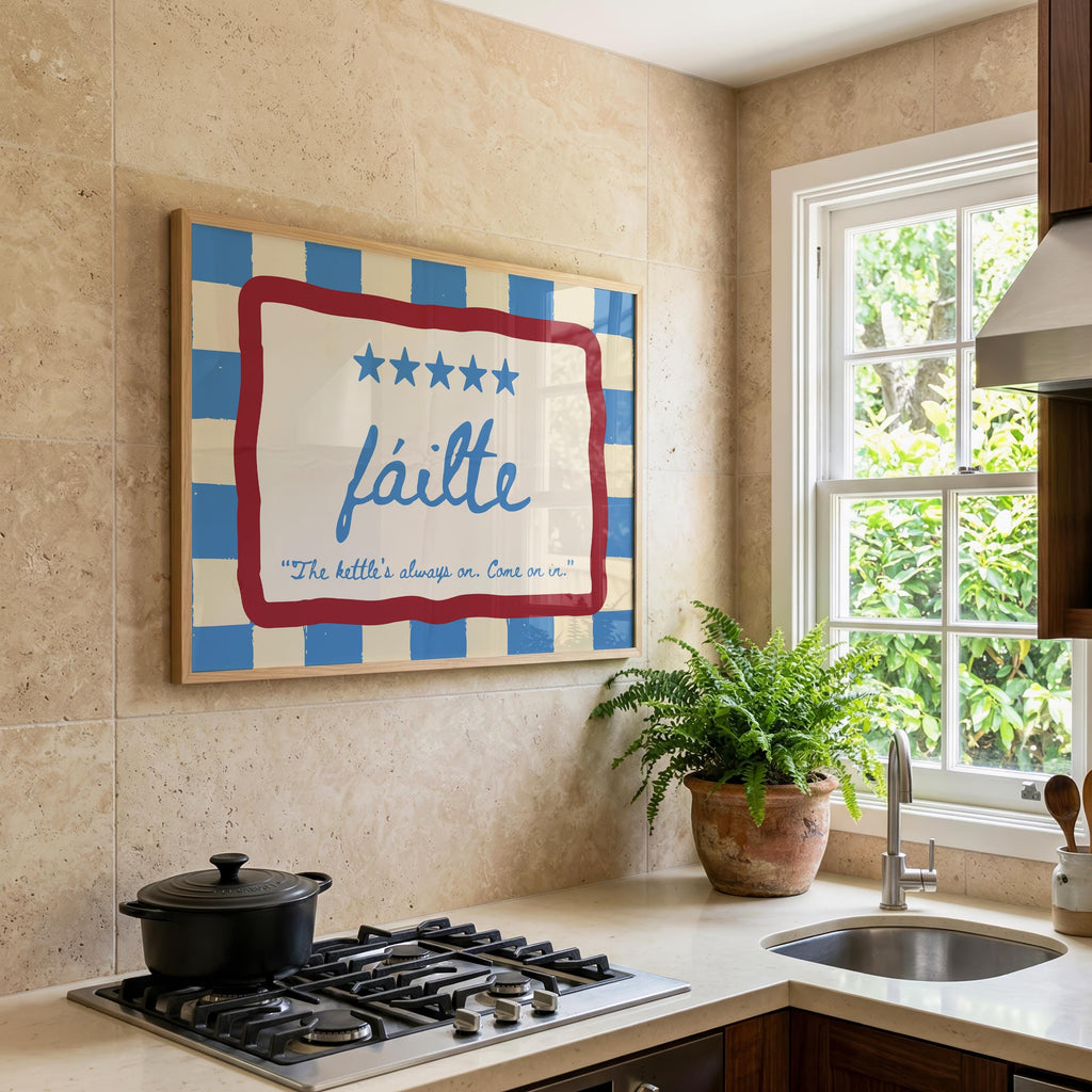 Fáilte Kettle Irish print – wall mockup 3