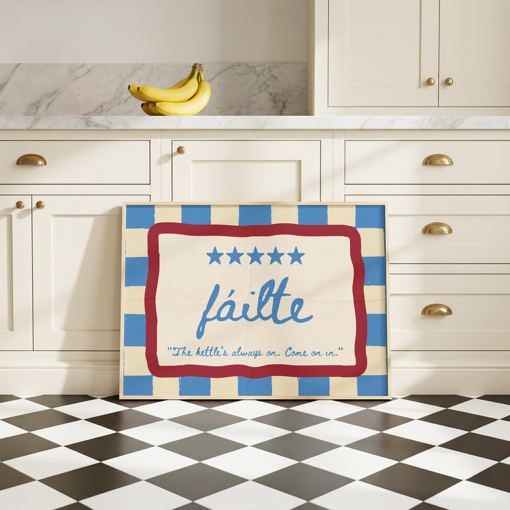 Fáilte Kettle Irish print – wall mockup 5