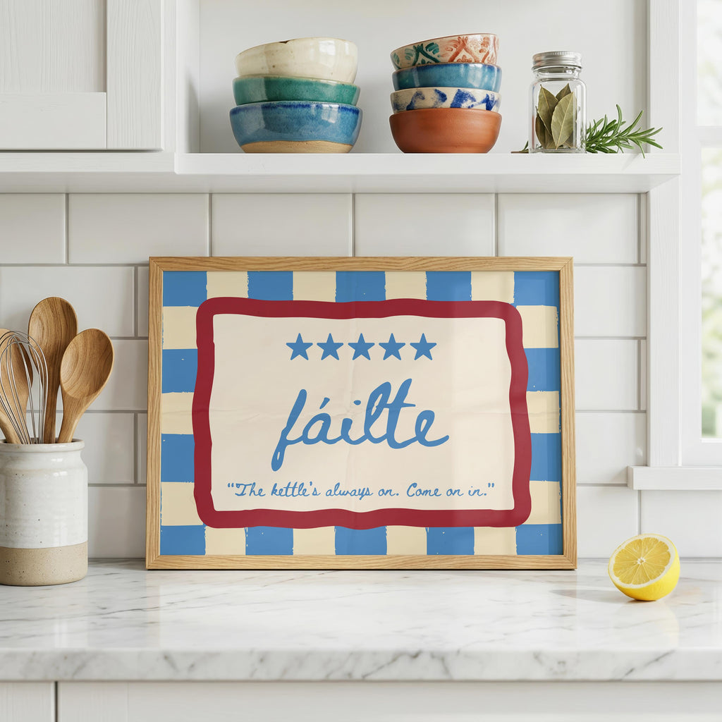 Fáilte Kettle Irish print – wall mockup 6
