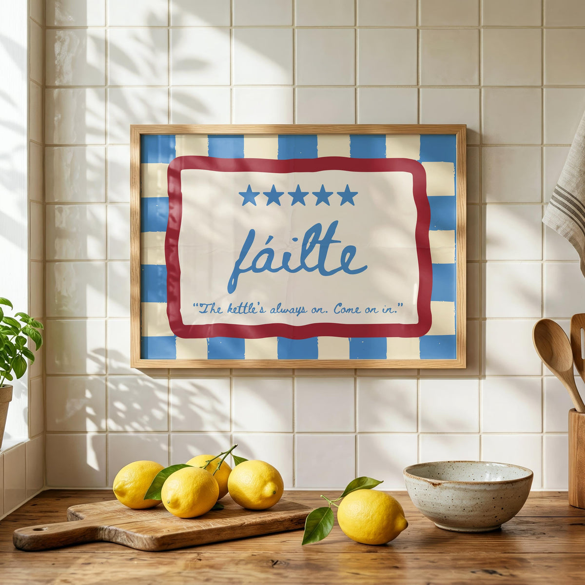 Fáilte Kettle Irish print – wall mockup 8