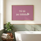 Tá tú go hálainn plum Irish print – wall mockup 6