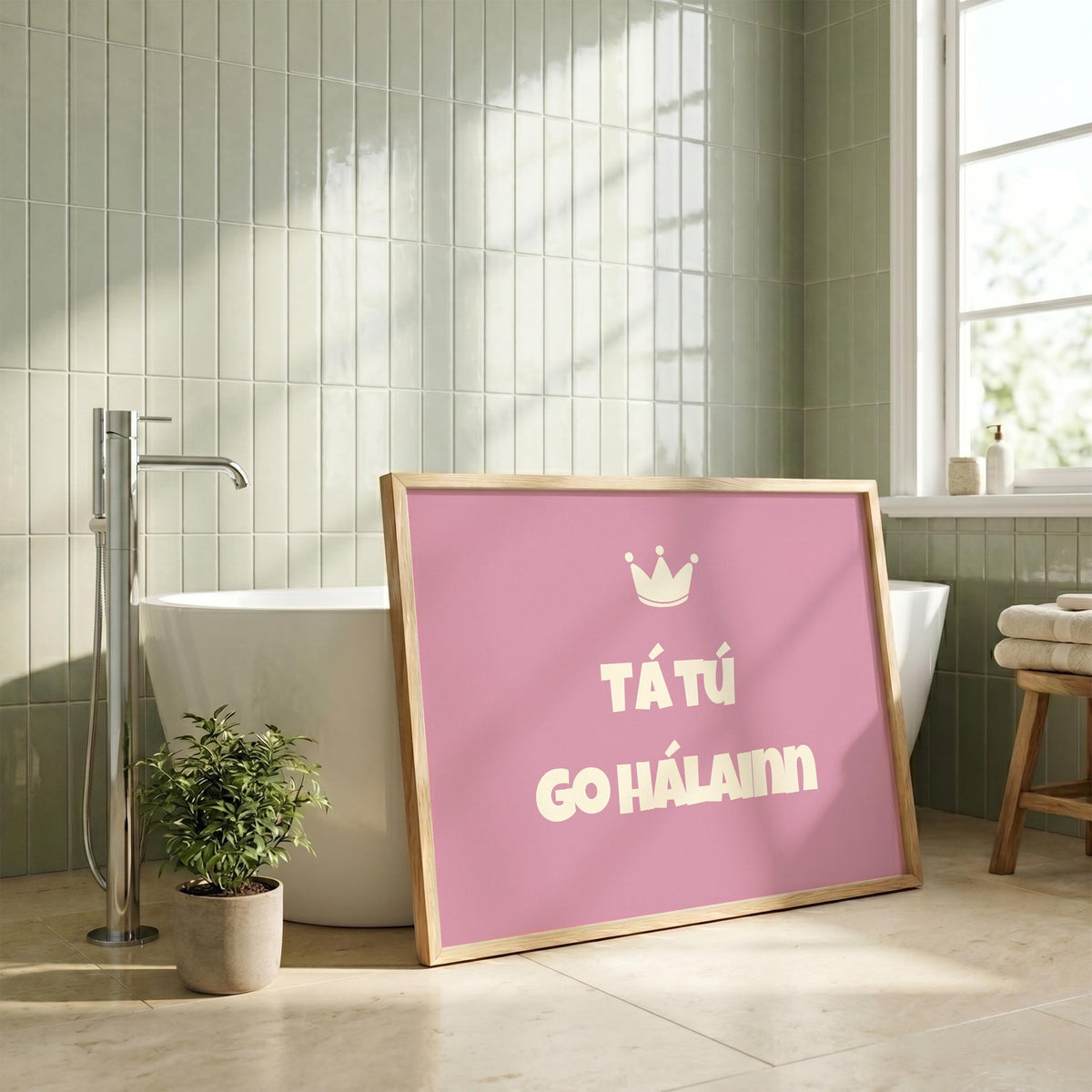 Tá Tú Go Hálainn print – mockup 2