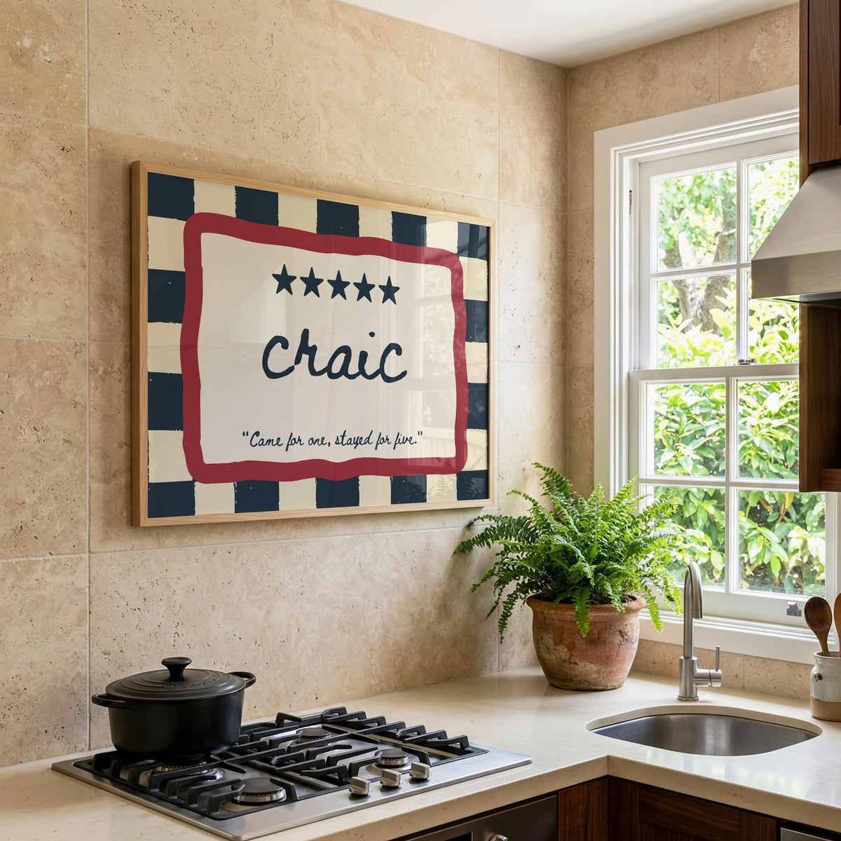 Craic Five Star Irish print – wall mockup 3