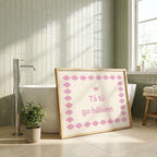 Tá tú go hálainn pink diamond Irish print – wall mockup 1