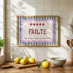 Fáilte Five Star Irish print – wall mockup 3