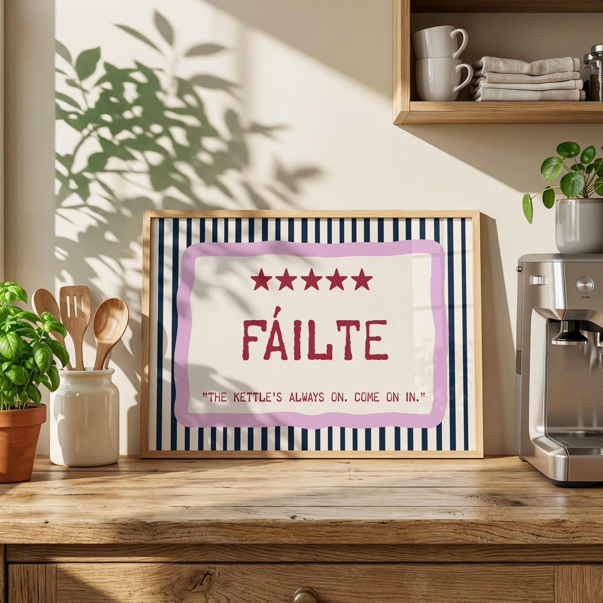 Fáilte Five Star Irish print – wall mockup 5
