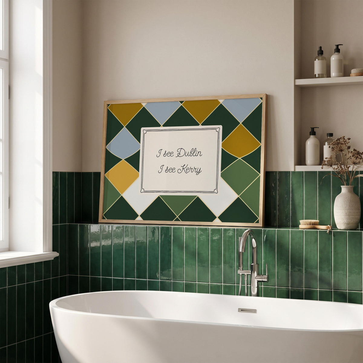 I See Dublin I See Kerry Irish print – wall mockup 4