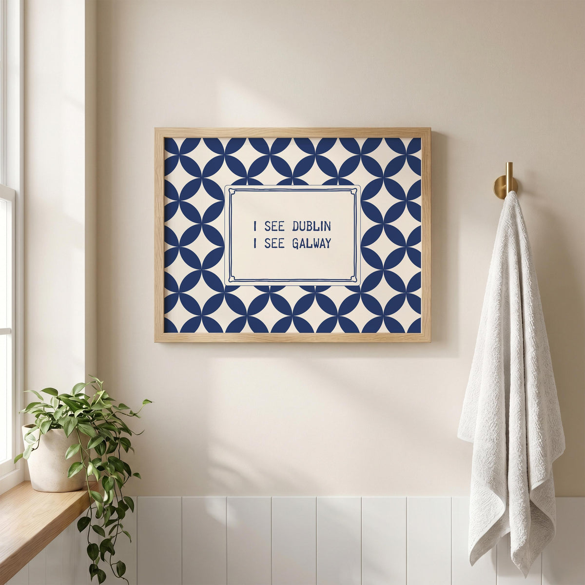 I See Dublin I See Galway Irish print – wall mockup 5