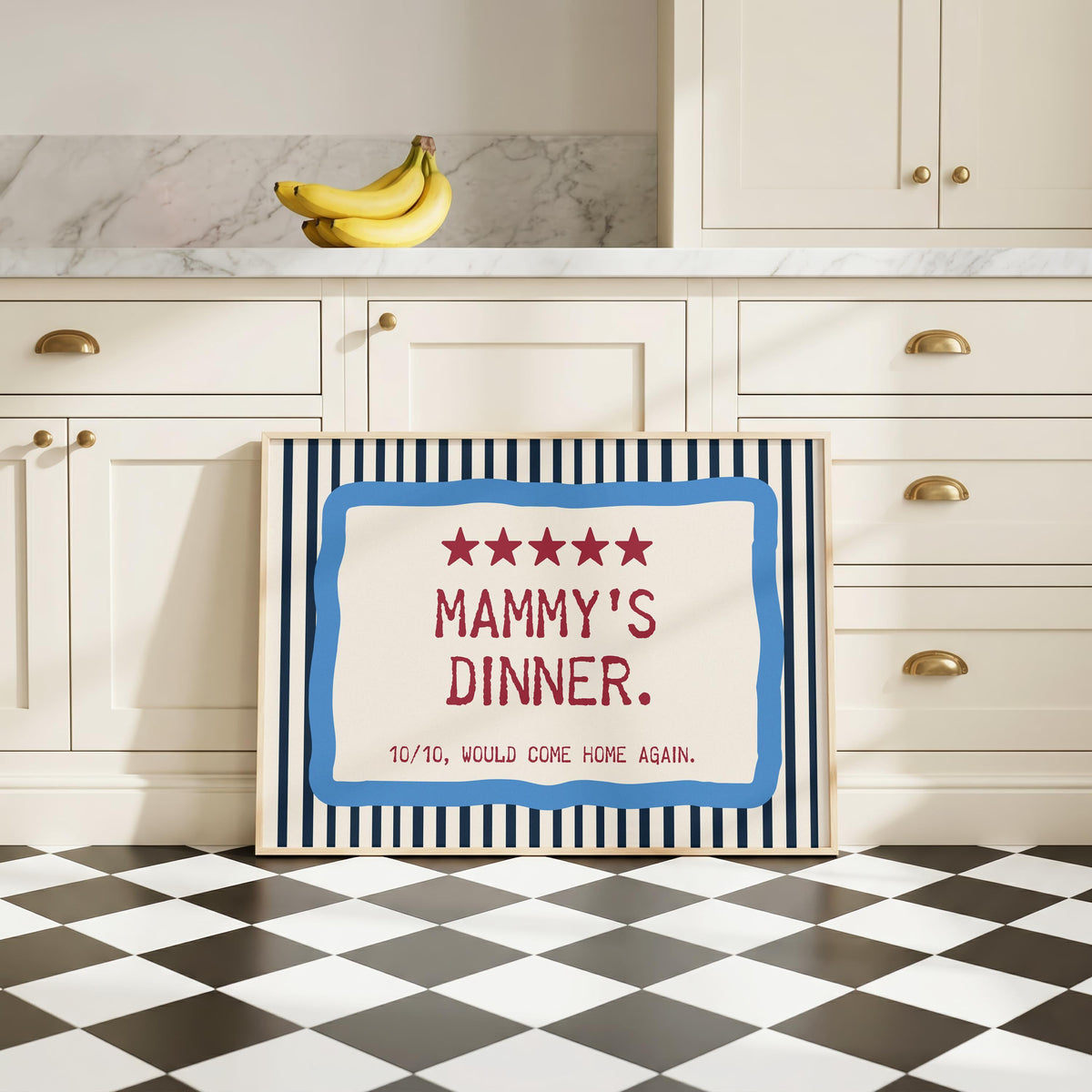Irish Mammy's Dinner Irish print – wall mockup 6