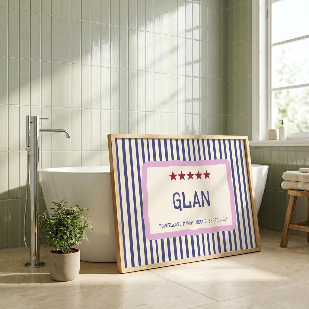 Glan Irish word print – wall mockup 6