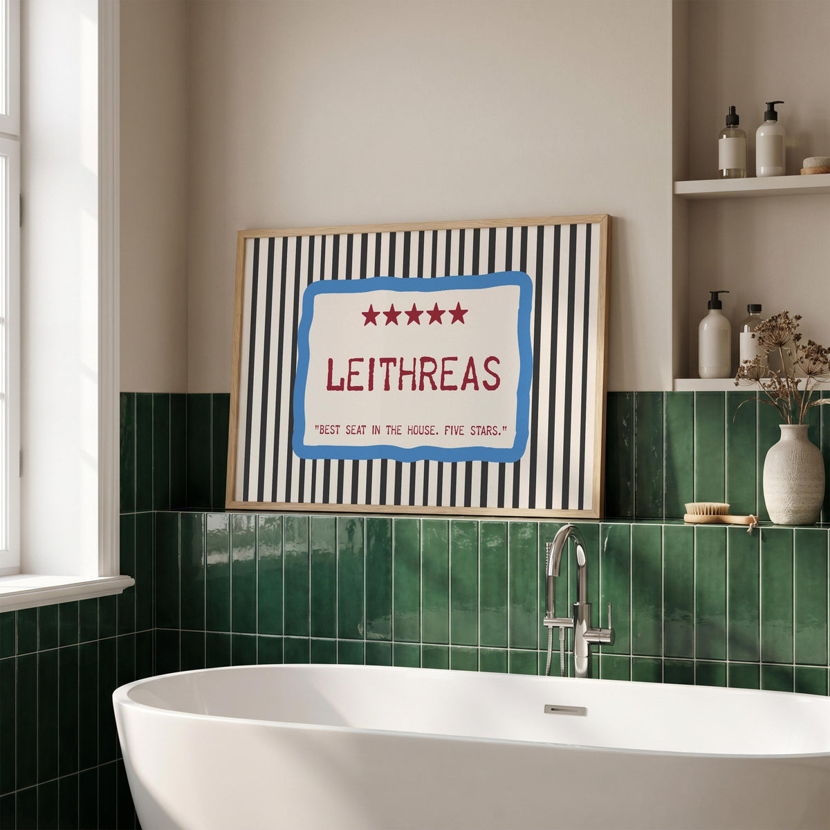 Leithreas Five Star Irish print – wall mockup 5