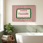 Folcadán Long Soak Irish print – wall mockup 4