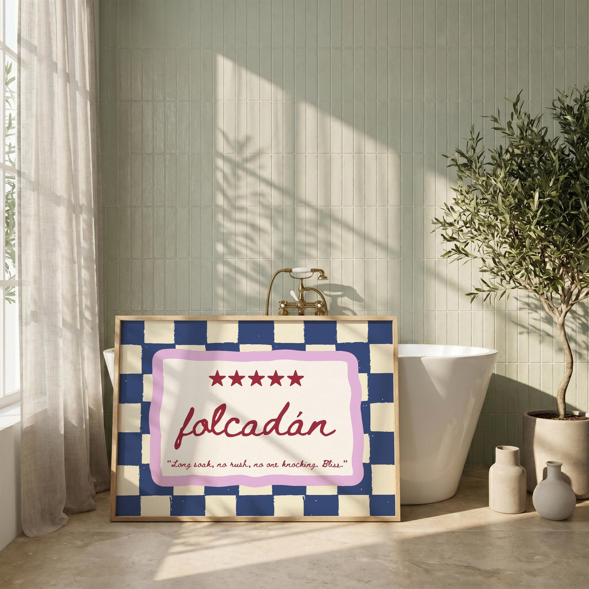 Folcadán Five Star Irish print – wall mockup 4