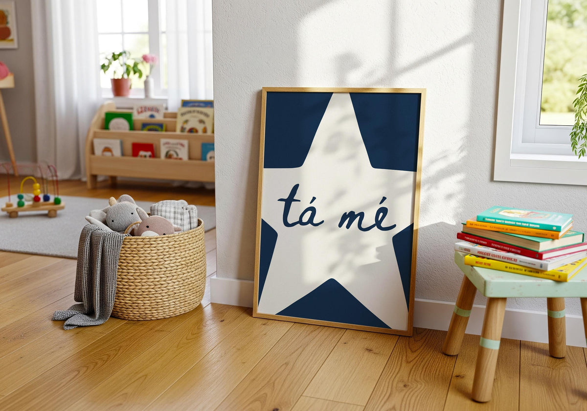 Tá Mé Star Irish print – wall mockup 8