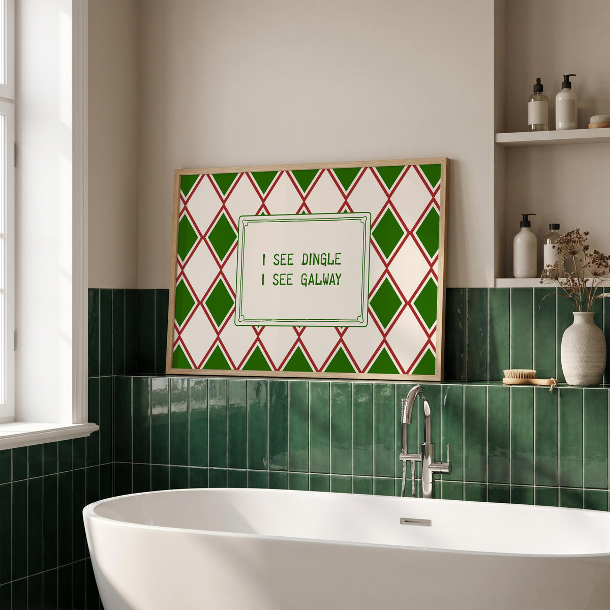 I See Dingle I See Galway Irish print – wall mockup 4
