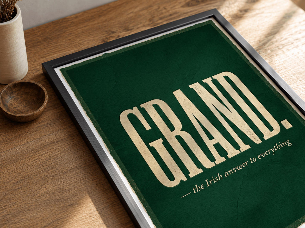 Grand Emerald Irish print – room mockup 3
