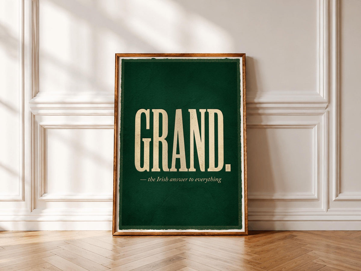 Grand Emerald Irish print – room mockup 5