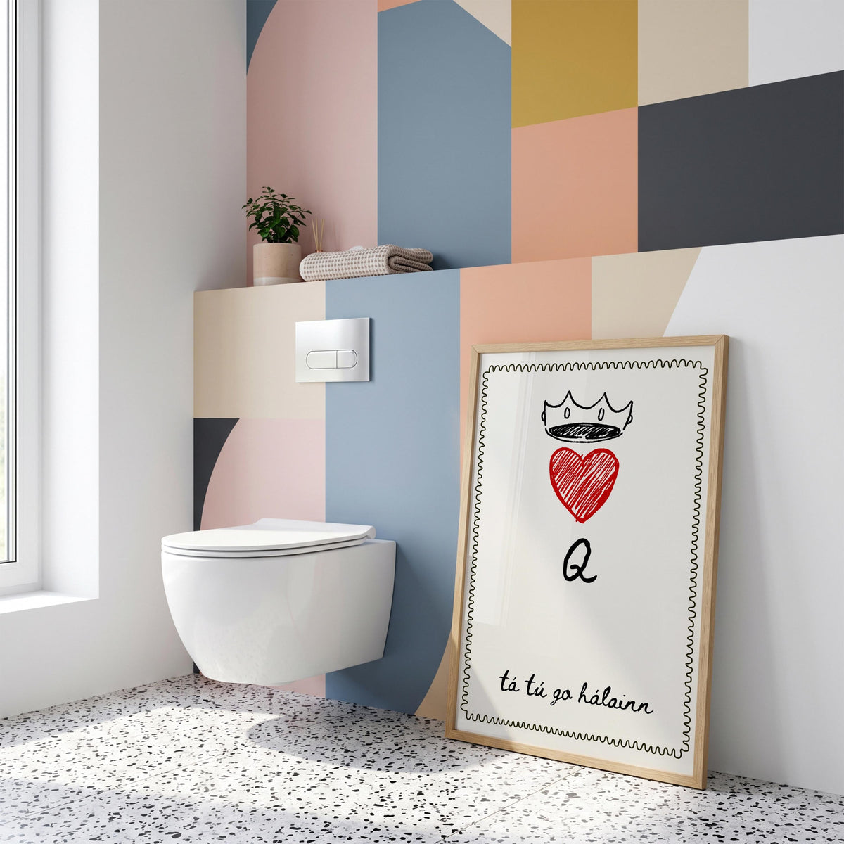 Queen of hearts Irish print – mockup 4