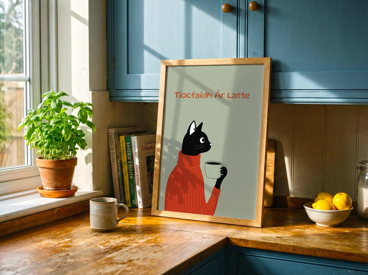 Tiocfaidh Ár Latte Irish print – mockup 5
