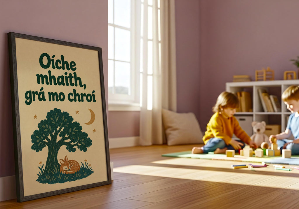 Oíche Mhaith Irish print – mockup 8