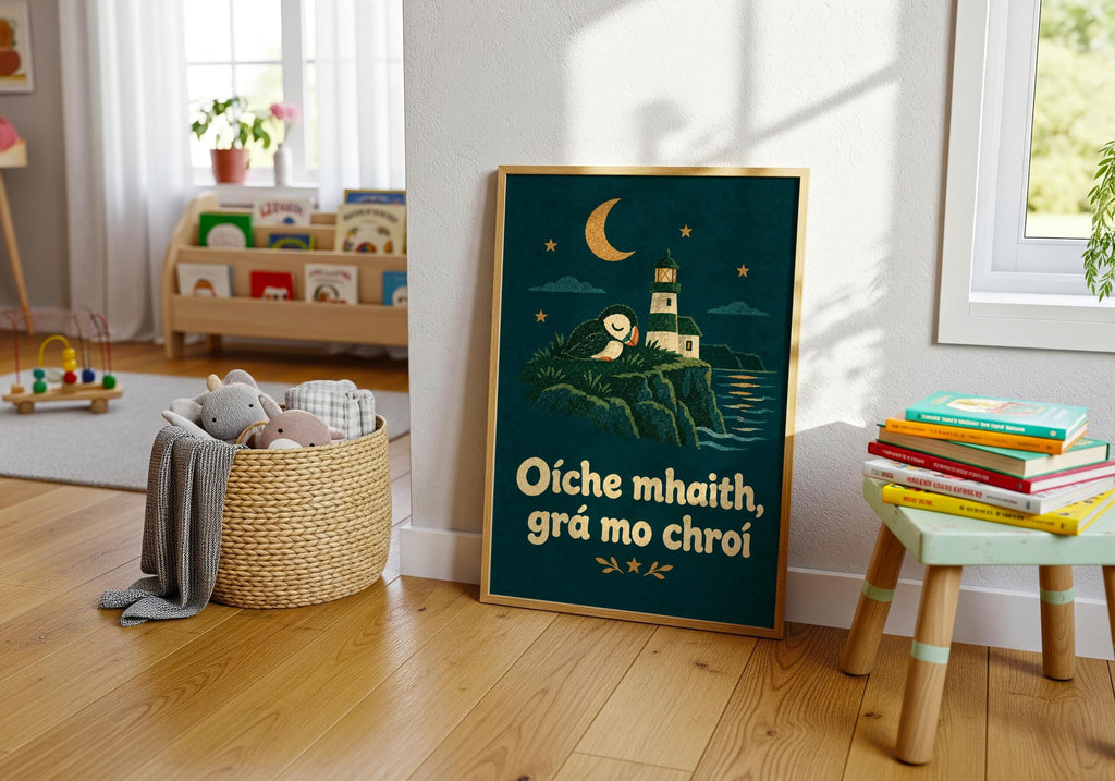 Oíche Mhaith text poster – mockup 6
