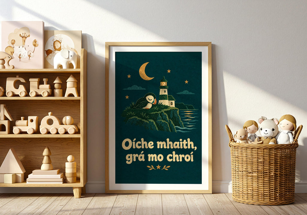 Oíche Mhaith text poster – mockup 8