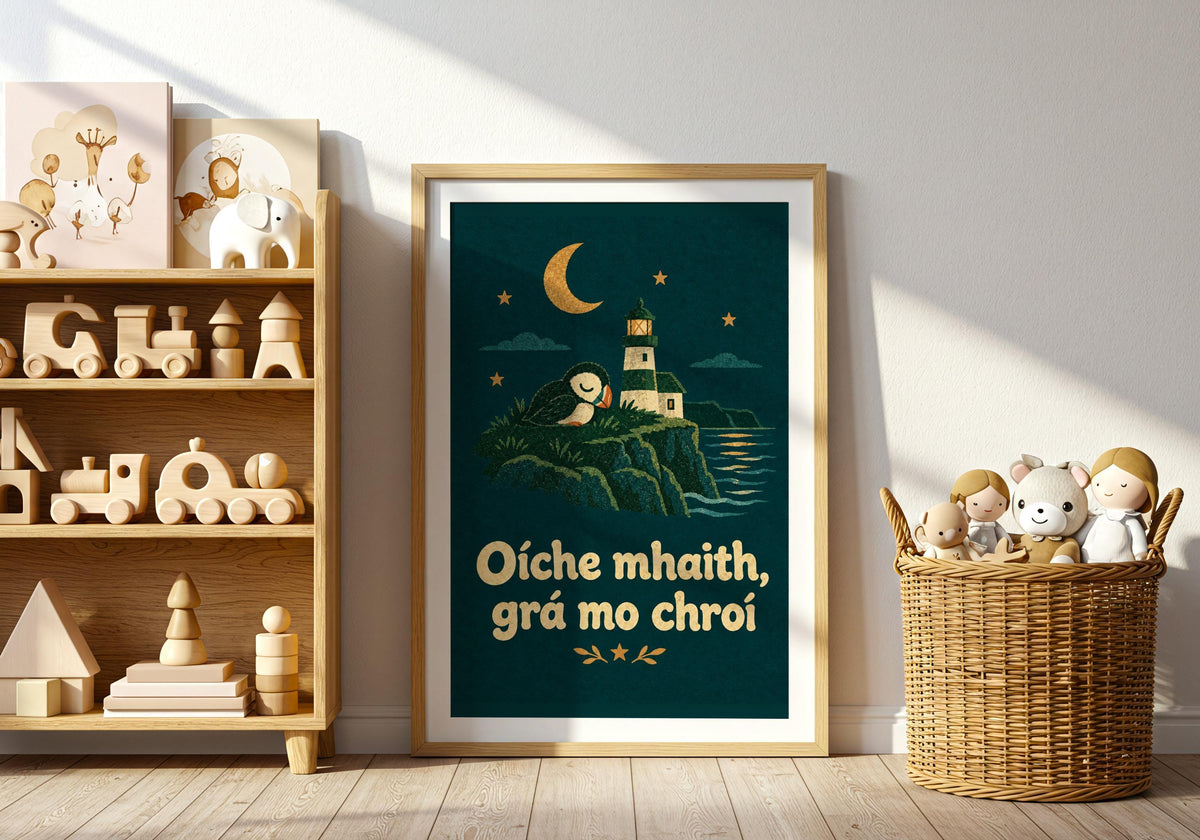 Oíche Mhaith text poster – mockup 8