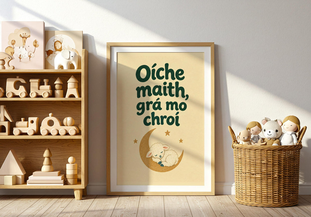 Oíche Mhaith baby print – mockup 2