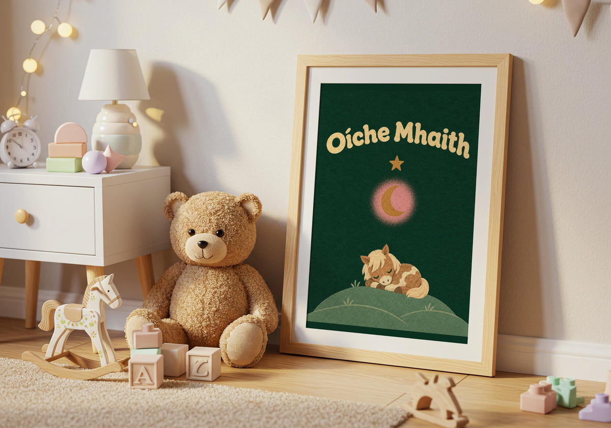 Oíche Mhaith pony print – mockup 5