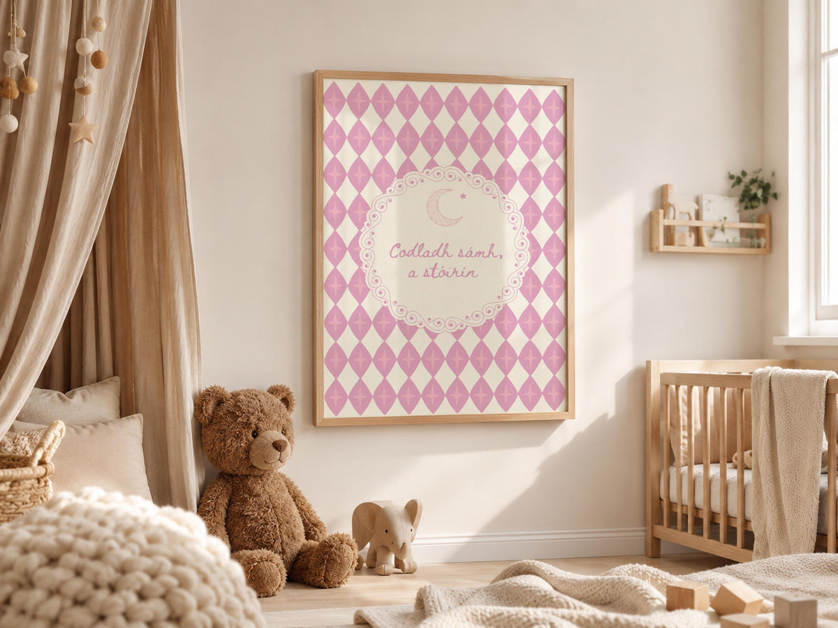 Codladh Sámh nursery print – mockup 2