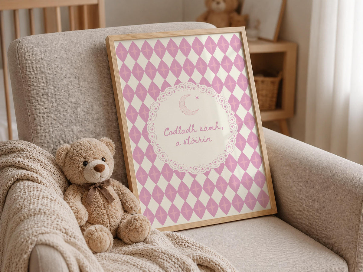 Codladh Sámh nursery print – mockup 4