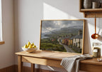 Doolin village vintage Irish oil painting print – wall mockup 6