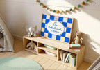 Codladh Sámh a Stóirín Blue Check Irish print – wall mockup 5