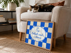 Codladh Sámh a Stóirín Blue Check Irish print – wall mockup 6