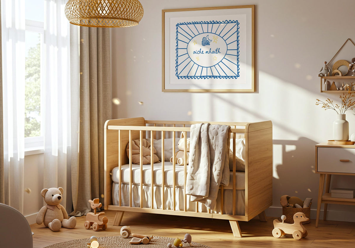 Oíche Mhaith blue moon print – mockup 2