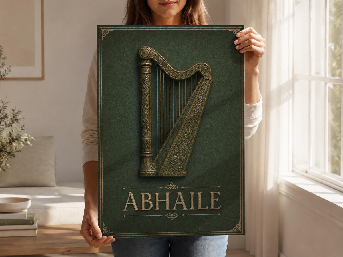 Celtic harp Abhaile wall art