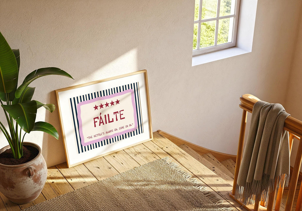 Fáilte Five Star Irish print – wall mockup 9