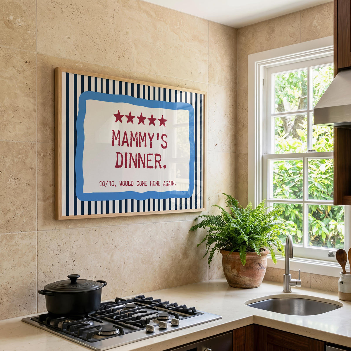 Irish Mammy's Dinner Irish print – wall mockup 4