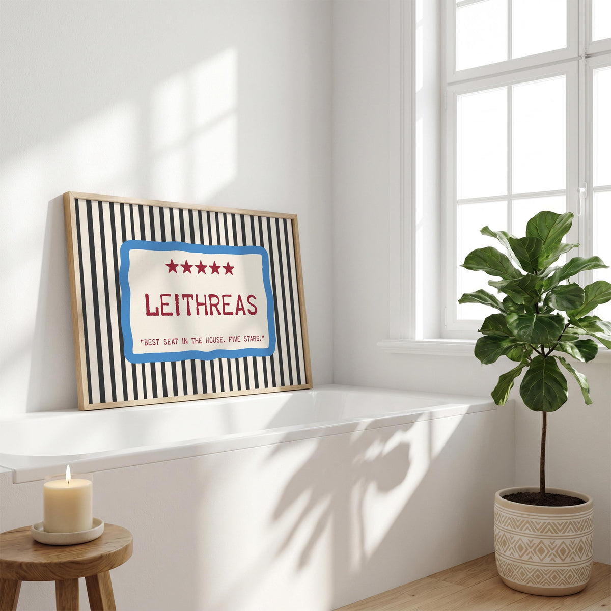 Leithreas Five Star Irish print – wall mockup 2