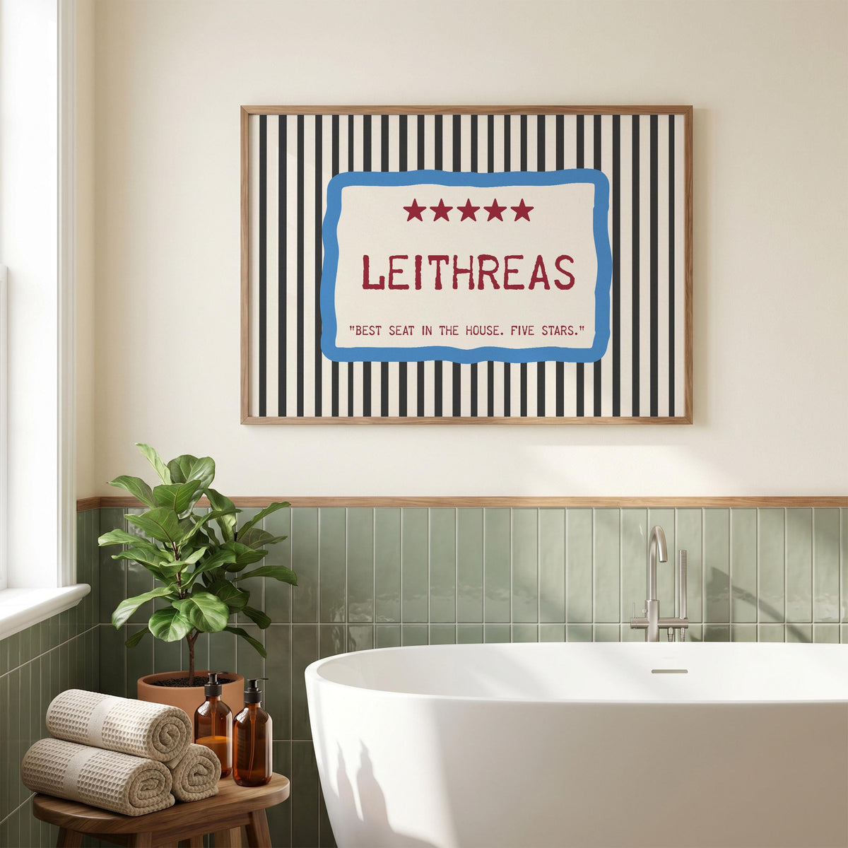 Leithreas Five Star Irish print – wall mockup 4