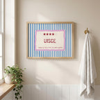 Uisce hot water joke Irish print – wall mockup 3