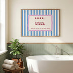 Uisce hot water joke Irish print – wall mockup 6