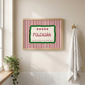 Folcadán Long Soak Irish print – wall mockup 1