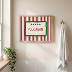 Folcadán Long Soak Irish print – wall mockup 1