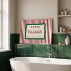 Folcadán Long Soak Irish print – wall mockup 6