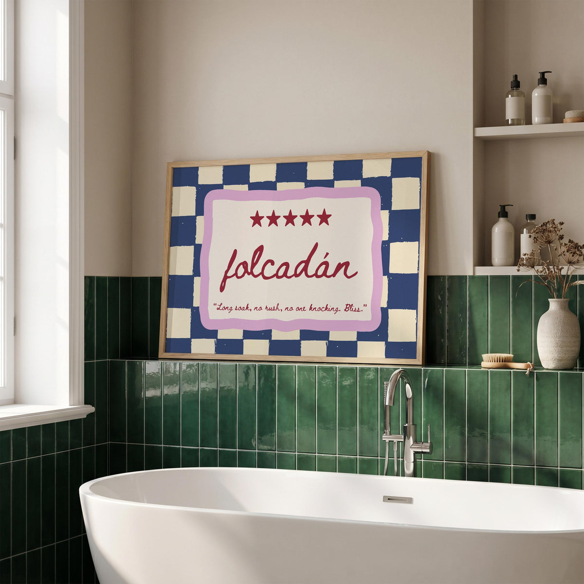 Folcadán Five Star Irish print – wall mockup 5