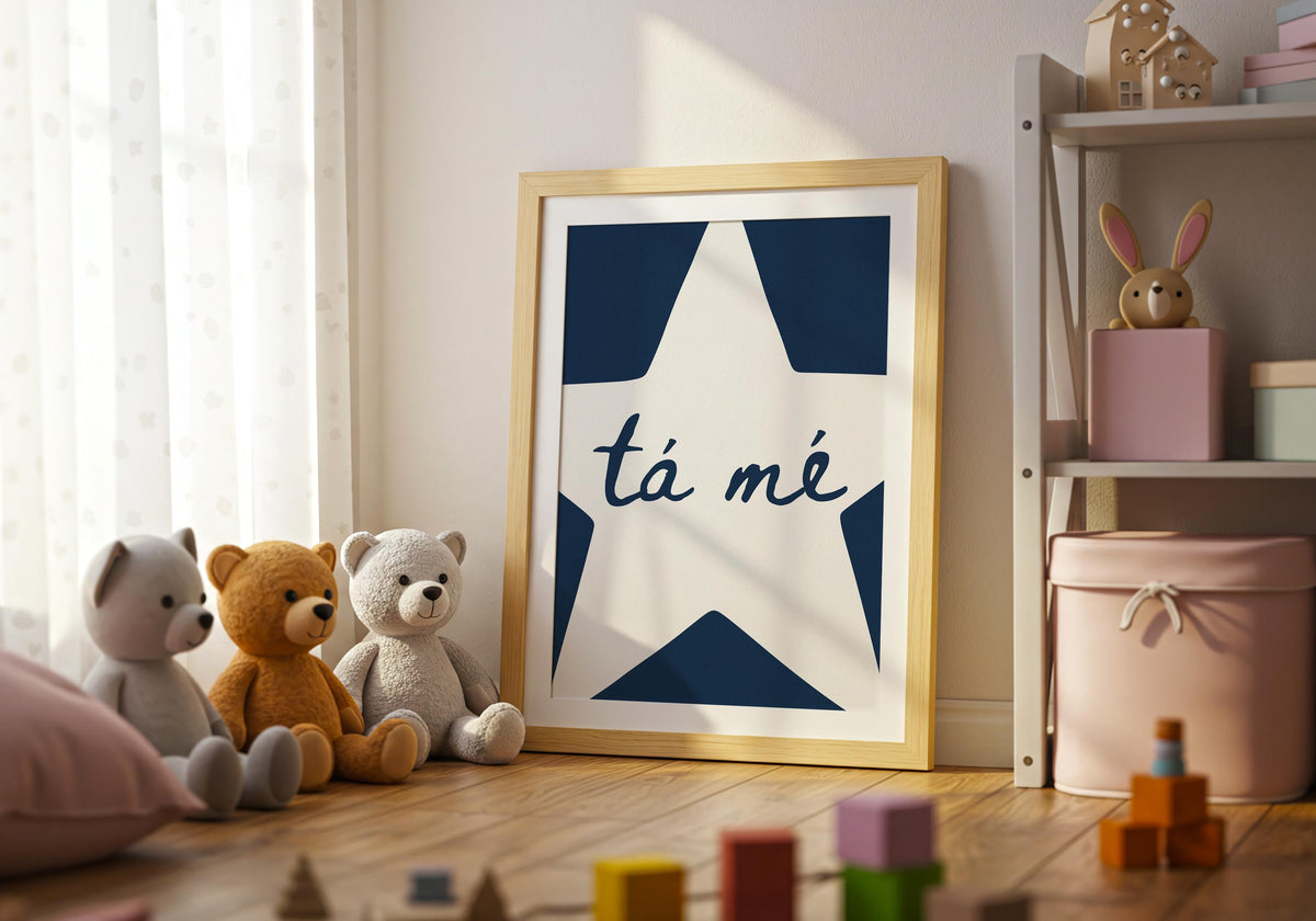 Tá Mé Star Irish print – wall mockup 7