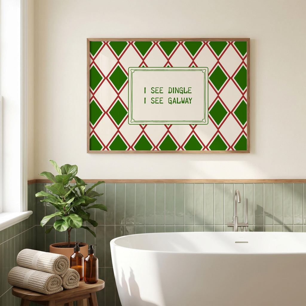 I See Dingle I See Galway Irish print – wall mockup 6